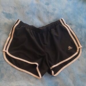 Addias Running Shorts Black with White Accent Womans Size Small